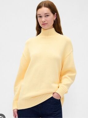 Gap 100% Cotton Oversized Mockneck Sweater